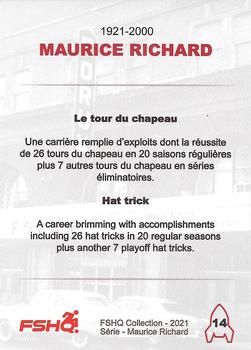 2021 FSHQ Collection Maurice Richard #14 Maurice Richard Back