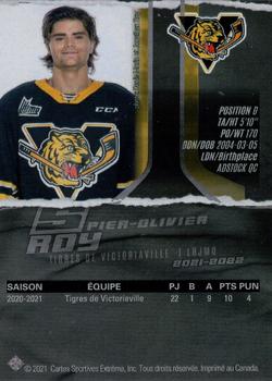 2021-22 Extreme Victoriaville Tigres (QMJHL) #1 Pier-Olivier Roy Back