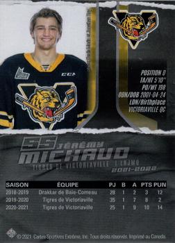 2021-22 Extreme Victoriaville Tigres (QMJHL) #14 Jeremy Michaud Back