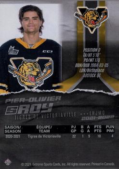 2021-22 Extreme Victoriaville Tigres (QMJHL) - Autographs #1 Pier-Olivier Roy Back