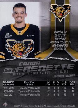 2021-22 Extreme Victoriaville Tigres (QMJHL) - Autographs #15 Conor Frenette Back