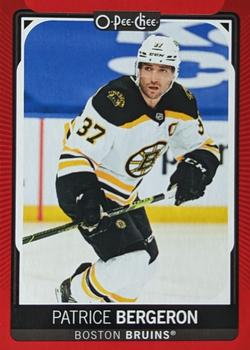 2021-22 O-Pee-Chee - Red Border #491 Patrice Bergeron Front