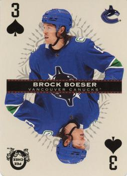 2021-22 O-Pee-Chee - Playing Cards #3♠ Brock Boeser Front