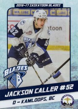 2016-17 Saskatoon Blades (WHL) #23 Jackson Caller Front