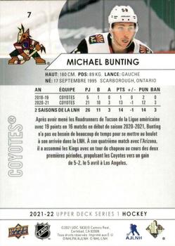 2021-22 Upper Deck - French #7 Michael Bunting Back