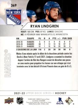 2021-22 Upper Deck - French #369 Ryan Lindgren Back