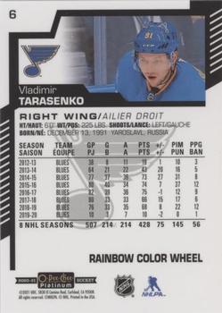 2020-21 O-Pee-Chee Platinum - Rainbow Color Wheel #6 Vladimir Tarasenko Back