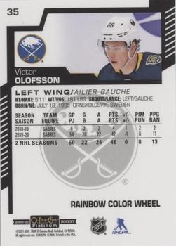 2020-21 O-Pee-Chee Platinum - Rainbow Color Wheel #35 Victor Olofsson Back