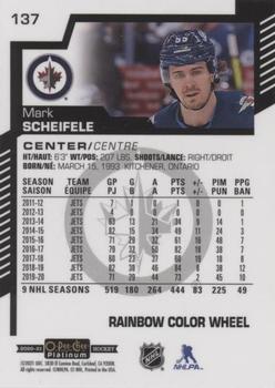 2020-21 O-Pee-Chee Platinum - Rainbow Color Wheel #137 Mark Scheifele Back