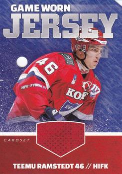 2015-16 Cardset Finland - Game Worn Jersey Series 1 Redemption #NNO Teemu Ramstedt Front