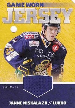 2015-16 Cardset Finland - Game Worn Jersey Series 1 Redemption #NNO Janne Niskala Front