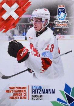 2022 BY Cards IIHF World Junior Championship (Unlicensed) #50 Fabian Ritzmann Front