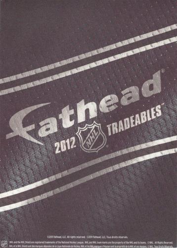 2012 Fathead NHL Tradeables #31 Milan Lucic Back