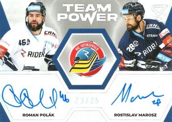 2021-22 SportZoo Tipsport ELH - Team Power Autographs #TS-VIT Roman Polak / Rostislav Marosz Front