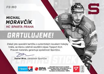 2021-22 SportZoo Tipsport ELH - Flaming Stick #FS-MO Michal Moravcik Back