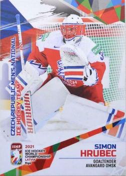 2021 BY Cards IIHF World Championship #CZE2021-01 Simon Hrubec Front