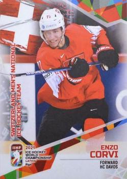 2021 BY Cards IIHF World Championship #SUI2021-23 Enzo Corvi Front