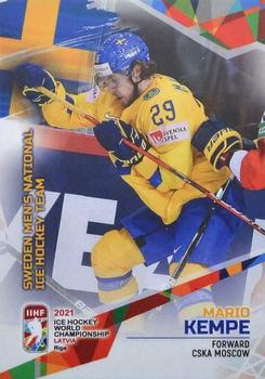 2021 BY Cards IIHF World Championship #SWE2021-18 Mario Kempe Front