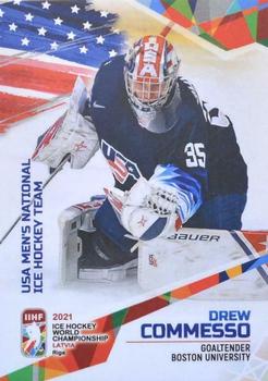 2021 BY Cards IIHF World Championship #USA2021-55 Drew Commesso Front