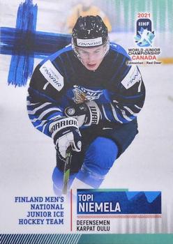 2021 BY Cards IIHF World Junior Championship #FIN/U20/2021-07 Topi Niemela Front