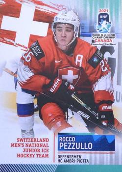 2021 BY Cards IIHF World Junior Championship #SUIU202021-11 Rocco Pezzullo Front