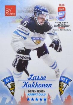 2016 BY Cards IIHF World Championship (Unlicensed) #FIN-005 Lasse Kukkonen Front