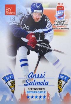 2016 BY Cards IIHF World Championship (Unlicensed) #FIN-008 Anssi Salmela Front