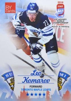 2016 BY Cards IIHF World Championship (Unlicensed) #FIN-023 Leo Komarov Front