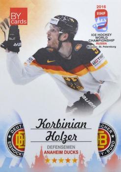 2016 BY Cards IIHF World Championship (Unlicensed) #GER-004 Korbinian Holzer Front