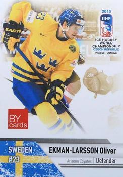 2015 BY Cards IIHF World Championship (Unlicensed) #SWE-07 Oliver Ekman-Larsson Front