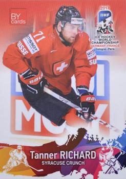 2017 BY Cards IIHF World Championship #SUI/2017-22 Tanner Richard Front
