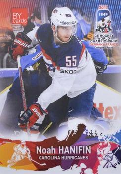 2017 BY Cards IIHF World Championship #USA/2017-07 Noah Hanifin Front