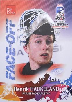 2017 BY Cards IIHF World Championship #NOR/2017-27 Henrik Haukeland Front