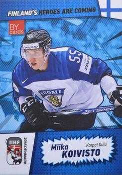 2018 BY Cards IIHF World Championship (Unlicensed) #FIN/2018-10 Miika Koivisto Front