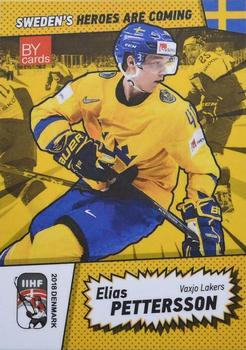 2018 BY Cards IIHF World Championship (Unlicensed) #SWE/2018-20 Elias Pettersson Front