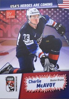 2018 BY Cards IIHF World Championship (Unlicensed) #USA/2018-10 Charlie McAvoy Front