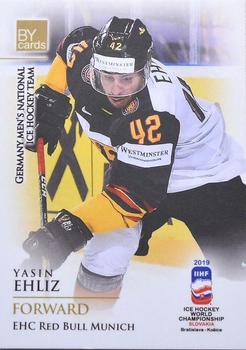 2019 BY Cards IIHF World Championship #GER/2019-16 Yasin Ehliz Front