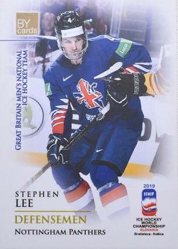 2019 BY Cards IIHF World Championship #GBR/2019-04 Stephen Lee Front