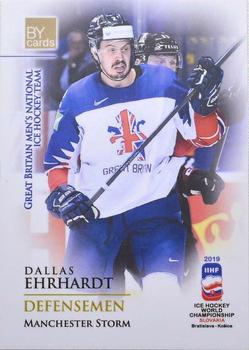 2019 BY Cards IIHF World Championship #GBR/2019-28 Dallas Ehrhardt Front