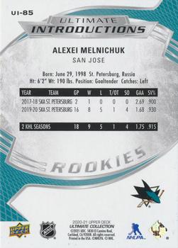 2020-21 Upper Deck Ultimate Collection - Ultimate Introductions #UI-85 Alexei Melnichuk Back