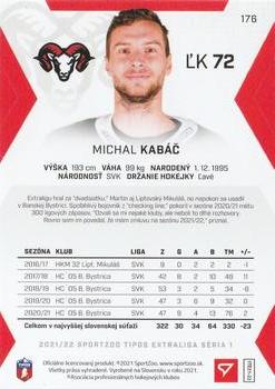 2021-22 SportZoo Tipos Extraliga #176 Michal Kabac Back