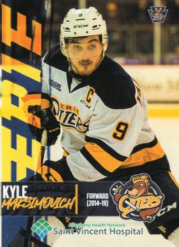 2021-22 Choice Erie Otters (OHL) 25th Anniversary #9 Kyle Maksimovich Front