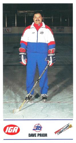 1991-92 IGA Winnipeg Jets #NNO Dave Prior Front