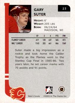 2004-05 In The Game Franchises Canadian - SportsFest Chicago #15 Gary Suter Back