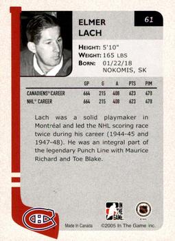 2004-05 In The Game Franchises Canadian - SportsFest Chicago #61 Elmer Lach Back