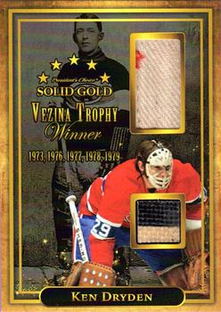 2022 President's Choice Solid Gold - Vezina Trophy Winner #VT-9 Georges Vezina / Ken Dryden Front