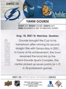 2021-22 Upper Deck - Day With The Cup #DWTC-15 Yanni Gourde Back