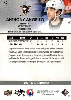 2021-22 Upper Deck AHL - High Gloss #42 Anthony Angello Back