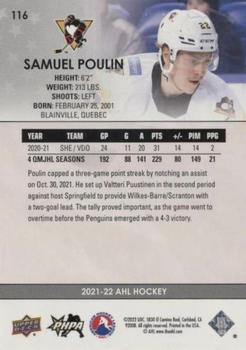 2021-22 Upper Deck AHL - High Gloss #116 Samuel Poulin Back