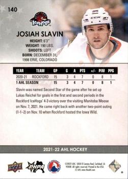 2021-22 Upper Deck AHL - High Gloss #140 Josiah Slavin Back